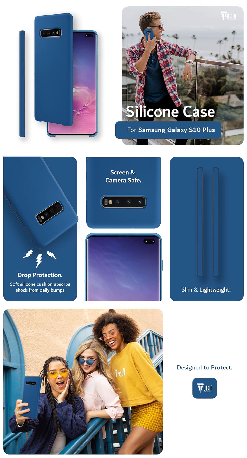 TUDIA Samsung Galaxy S10 Plus Silicone Case