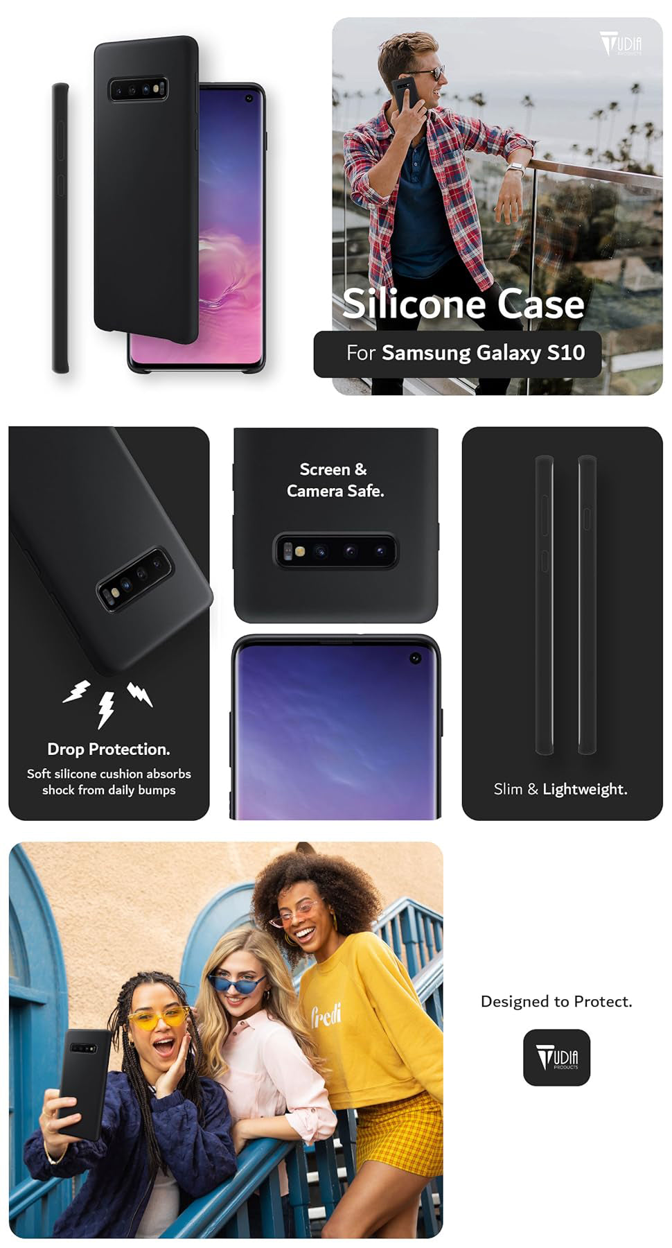 TUDIA Samsung Galaxy S10 Slim & Lightweight Case – Sleek, Durable Protection